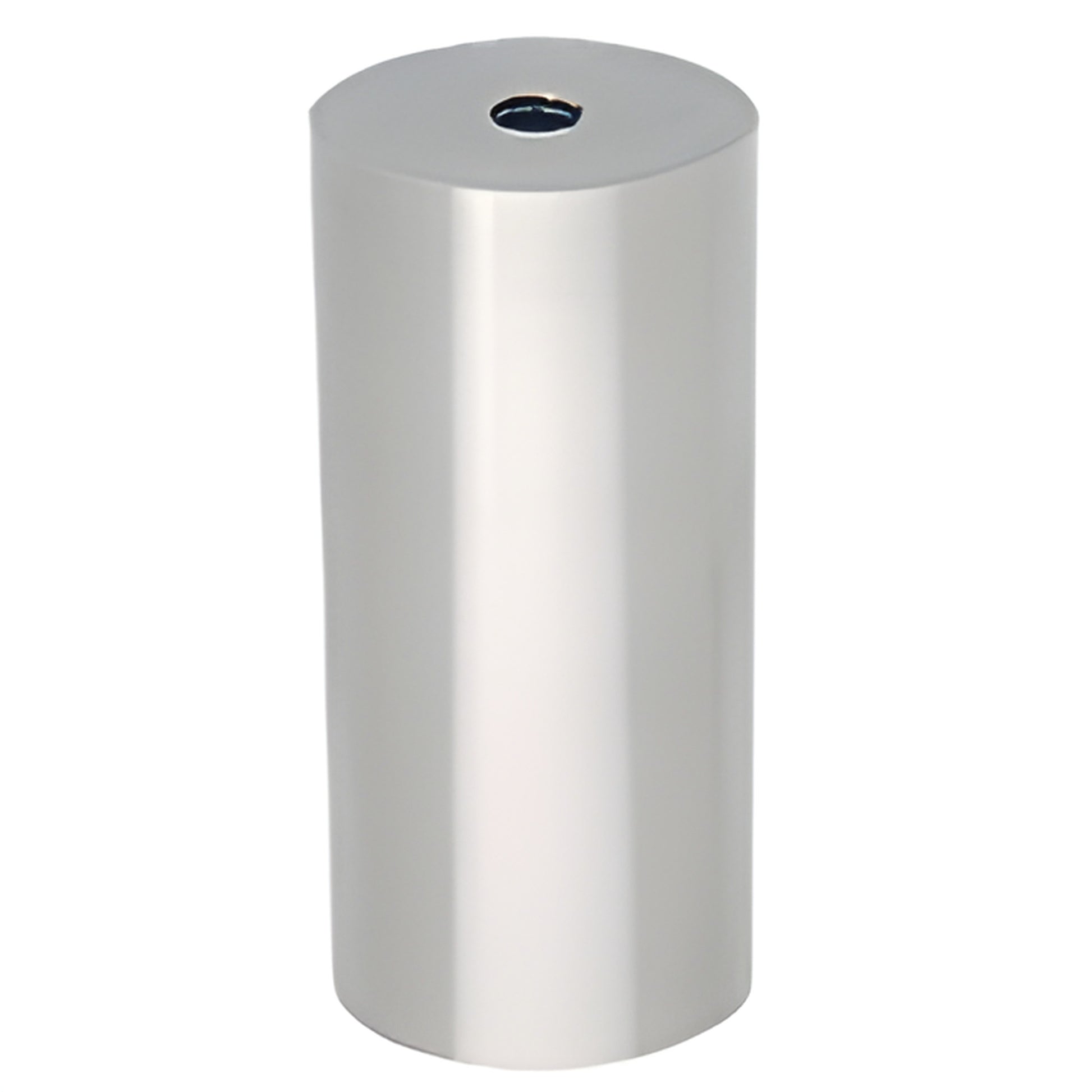 ACSB24BS 2" diameter brushed stainless clad aluminum standoff base, 4" length, 3/8"-16 threaded.