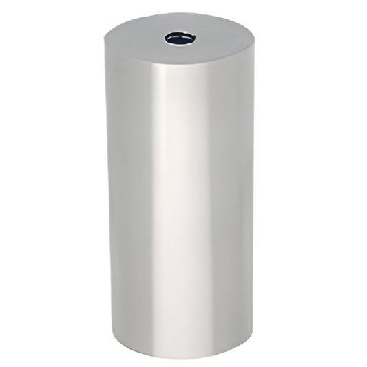 ACSB24BS 2" diameter brushed stainless clad aluminum standoff base, 4" length, 3/8"-16 threaded.