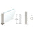 CRL Brushed Stainless Steel 24" 1.5" Square PP43 Counter/Partition Post