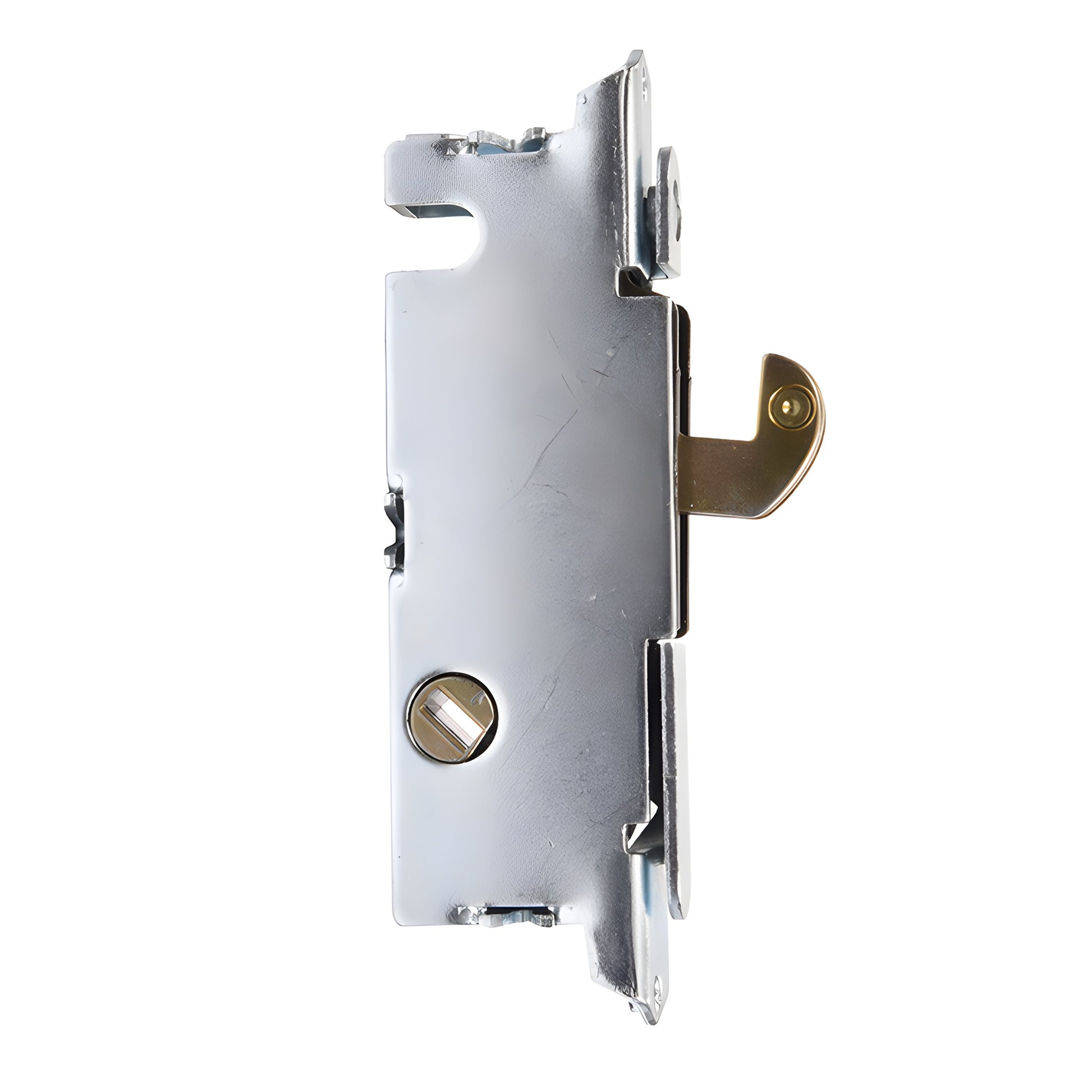 CRL mortise lock E2199 - stainless steel compact mortise lock with adjustable hook and 45 keyway, round end face.