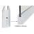 CRL 4" Polished Stainless End Cap for Wedge-Lock Sidelite, 3/4" Glass