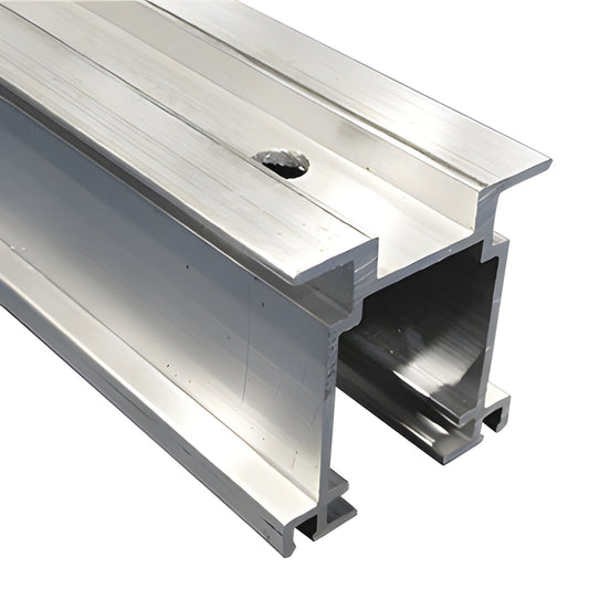 CS156 mill-finish aluminum sliding bottom rail shoe with roller holder and double weatherstripping
