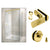 CRL Hydroslide Brass 90° Wall-to-Glass Sliding Shower Door Kit