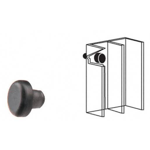 CRL Black 3/8" Rubber Bumper - Durable and impact-resistant for furniture protection.