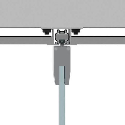 CRL50 Satin Anodized Sliding Door Kit for Dropped Ceilings - Image 2, Sleek Design