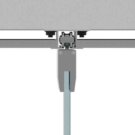 CRL50 Satin Anodized Sliding Door Kit for Dropped Ceilings - Image 2, Sleek Design