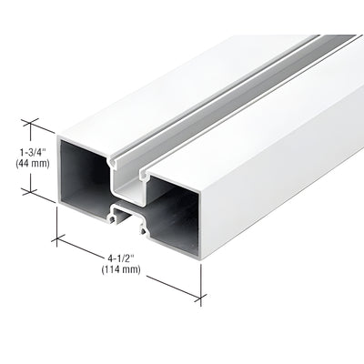 CRL-U.S. Aluminum 4-1/2" Hollow Door Jamb, White Kynar, 24'2"