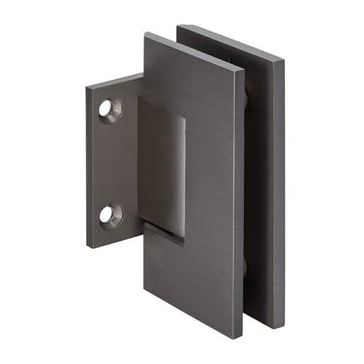 CRL Brushed Nickel Geneva 074 Series Wall Mount Short Back Plate Hinge - Sleek & Durable