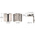 CRL Geneva Polished Nickel Frameless Shower Door Bracket