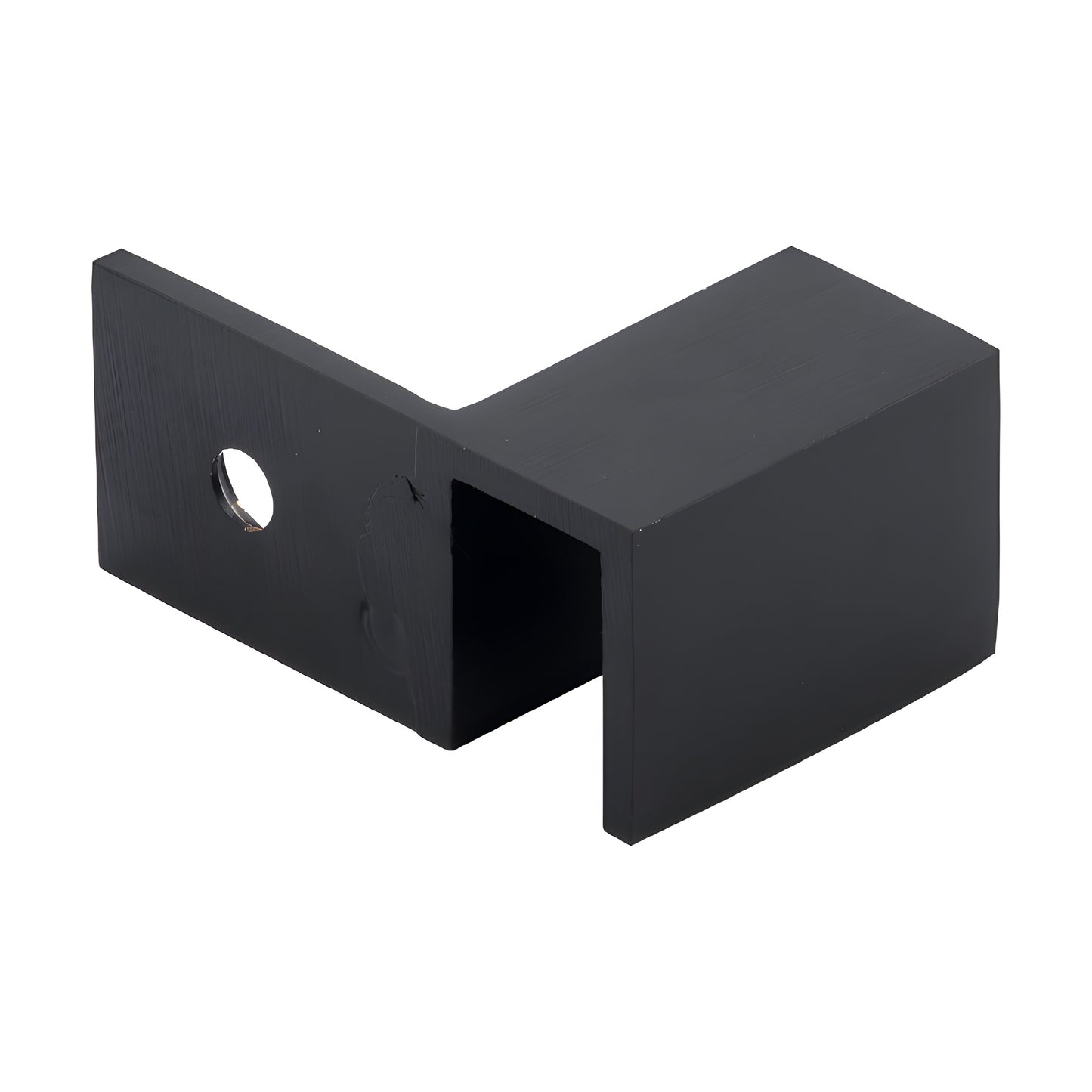 Oil rubbed bronze brass sleeve-over glass clamp (left-hand) for 5/16-1/2" (8-12mm) frameless shower glass, SKU S0GC37L0RB