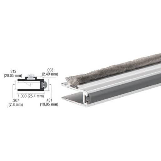 CRL Satin Anodized Deep Channel Dust Proof Rail with Bumper - Durable, Sleek Design