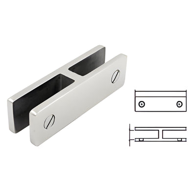 CRL 316 Stainless Polished 180° Glass Bracing Clamp for 21.52mm Glass