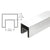 CRL 316 Stainless Steel Polished 1-1/2" Square Cap Rail 19'8"