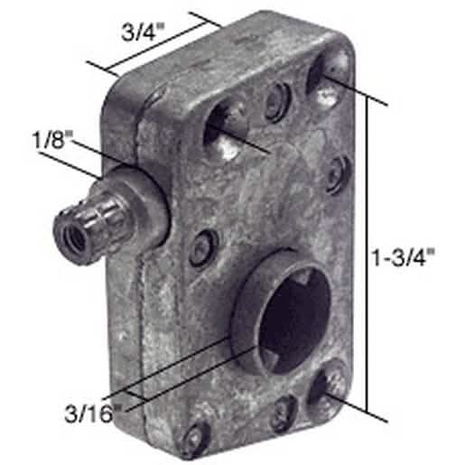 CRL Left Hand Window Slant Sill Operator with 1-3/4" Screw Holes for Easy Installation