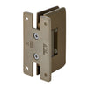 Brushed-bronze solid brass adjustable shower door hinge for 3/8-1/2" glass, wall-mount (SKU C0L337BBRZ)