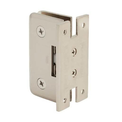 CRL Brushed Nickel Petite 'H' Back Plate Hinge - Wall Mount, 037 Series, Elegant Design