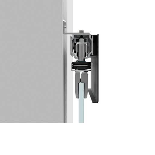 CRL70 Matte Black Bi-Parting Slider Kit, Wall Mount, Synchronized, Modern Design