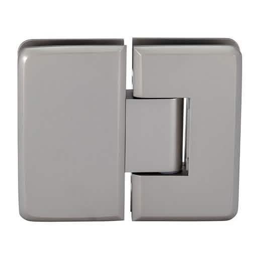 CRL Satin Nickel Cologne 180 Series 180º Glass-to-Glass Hinge for sleek shower doors