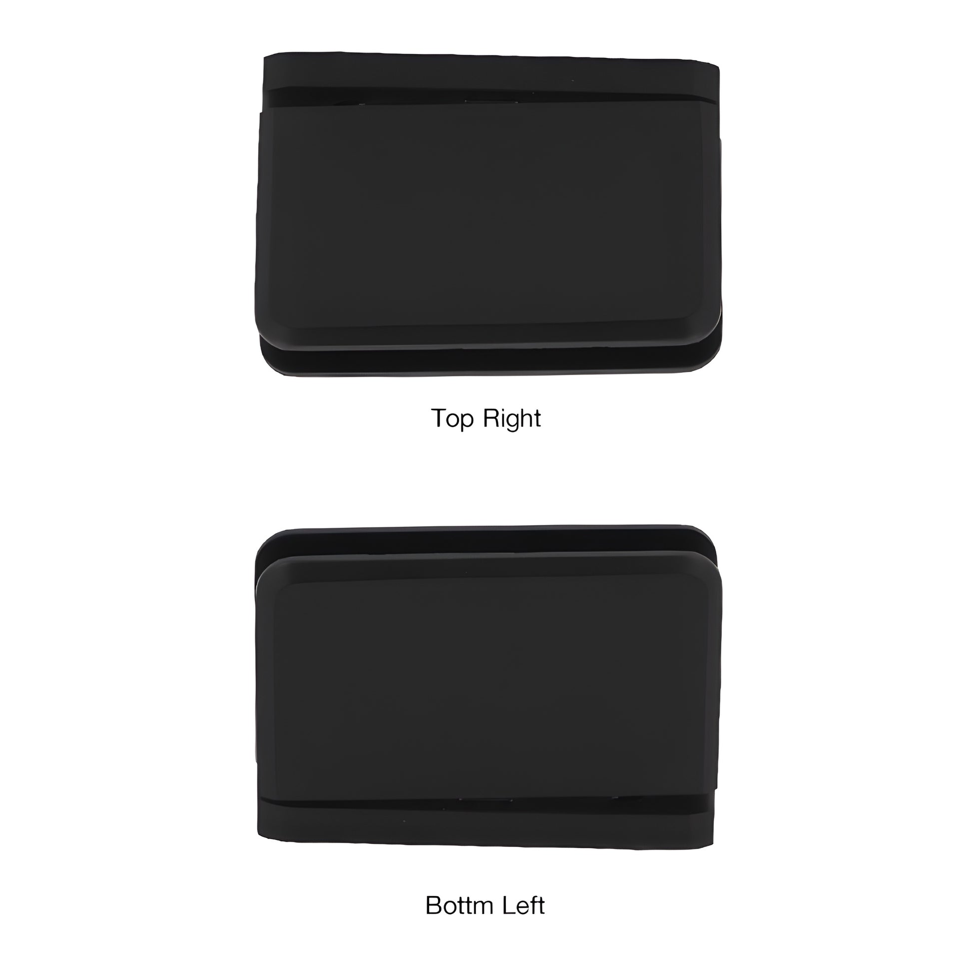 Oil-rubbed bronze frameless shower hinge, brass Number Two pivot for 8-10mm tempered glass, 5 pre-set