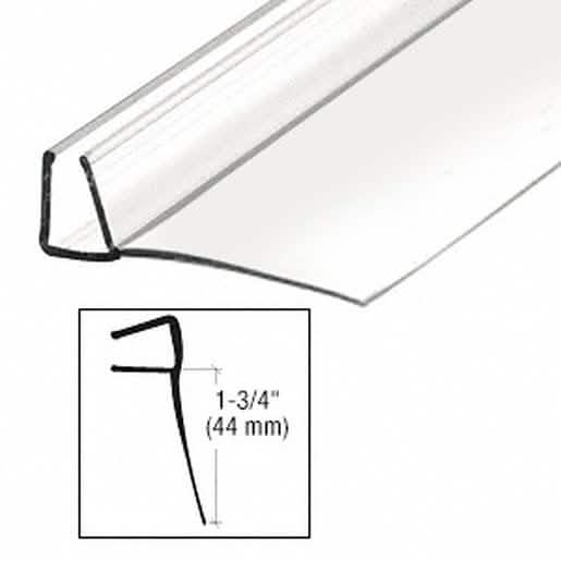 CRL 95" Clear Poly U-Channel for 1/2" Glass with 1-3/4" Fin - Durable and Transparent