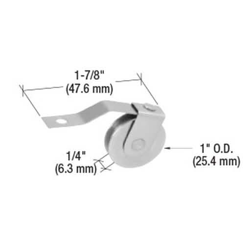 CRL 1" Stainless Steel Ball-Bearing Roller for Metal Screen Doors - Durable & Smooth