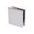 CRL Chrome Square Notch-In Glass U-Clamp for Fixed Panel
