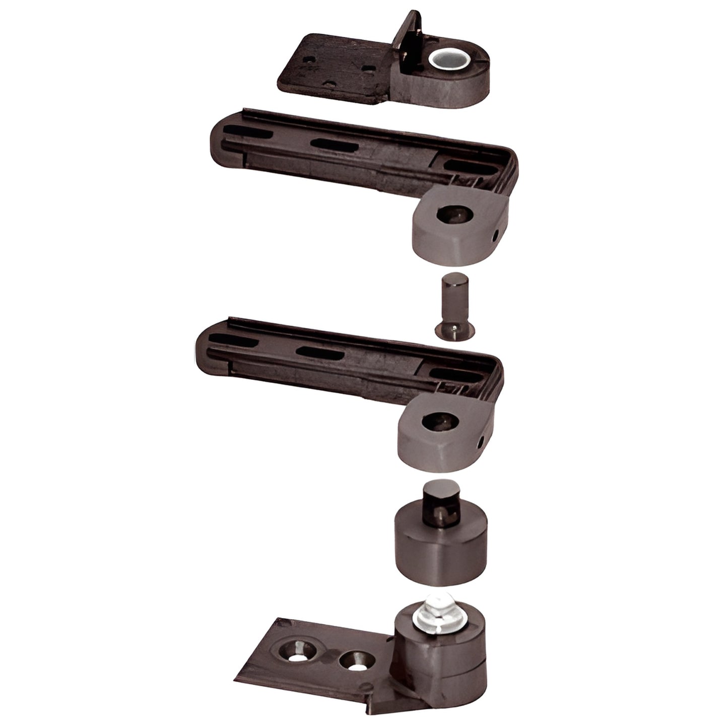 Jackson J689 dark bronze offset top-and-bottom pivot set for 1-3/4" aluminum storefront doors, non-handed. SKU 689313