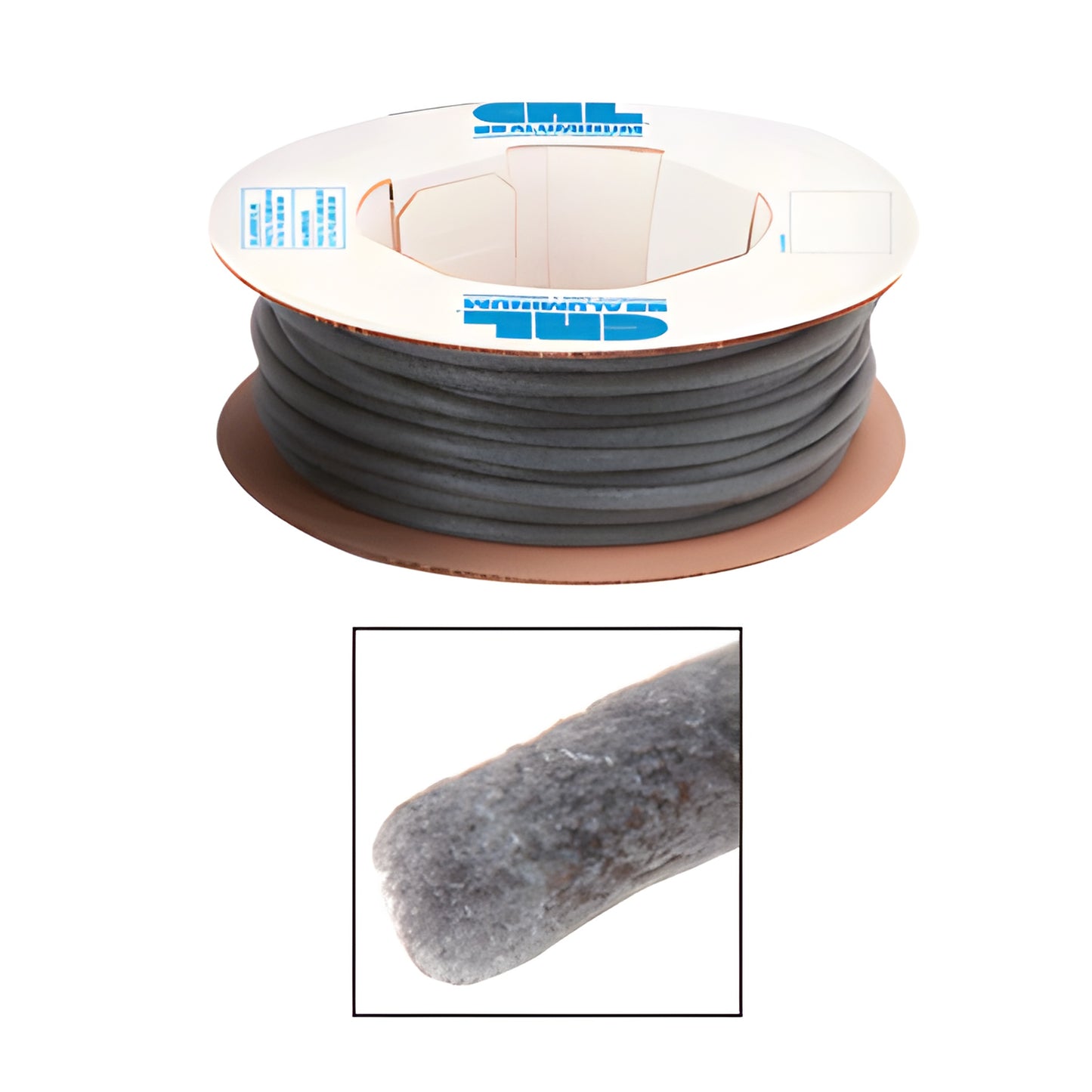 CRL Sof Rod SR2C - gray extruded dual cell backer rod on spool with close-up of foam texture