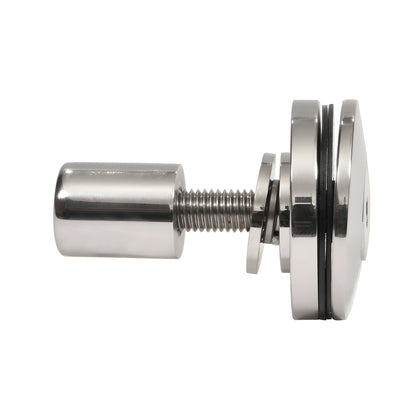 RRF10PS stainless steel low-profile glass attachment fitting for 10-13.52mm tempered glass, supports flush or cap mount