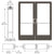 CRL-U.S. Offset Pivot Entrance Doors - Black Aluminum Bronze Pair