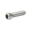SHCS38X112 304 stainless steel socket head cap screw with hex socket and threaded shank.
