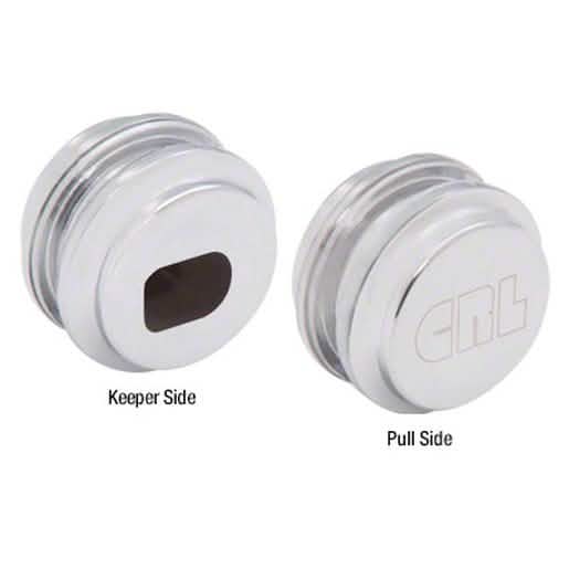CRL Satin Chrome Glass Door Lock Keeper - Secure, stylish finish for glass doors.
