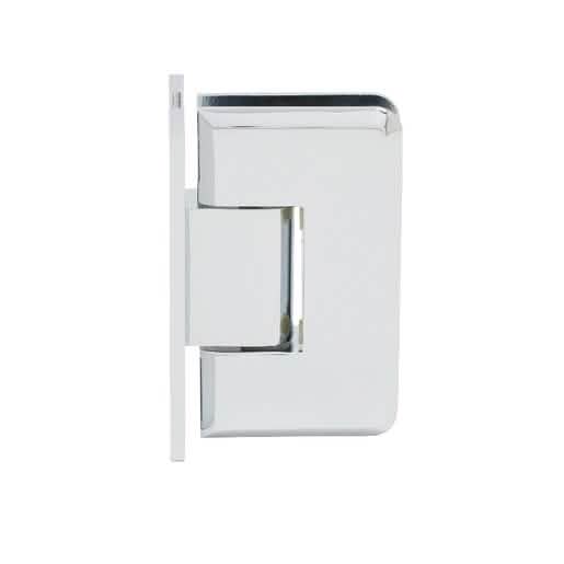 CRL Chrome Cologne Series Wall Mount 'H' Back Plate Hinge - Sleek, Durable, Positive Close