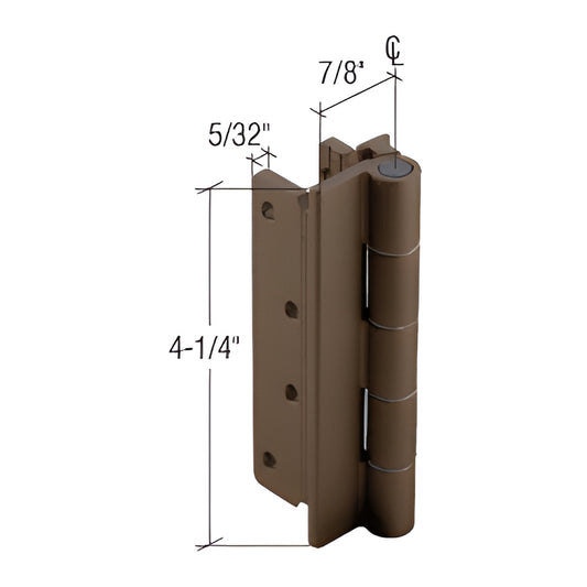 WH73822 heavy-duty 5-knuckle casement butt hinge, black bronze anodized finish, 4-1/4" tall