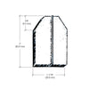 White adhesive-backed door jamb dust pad, woven pile on polypropylene fin, 2 in x 1-1/16 in (PDP1W)