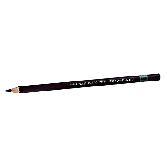 Black Stabilo marking pencil, fine-point erasable marker for glass and other glossy surfaces.
