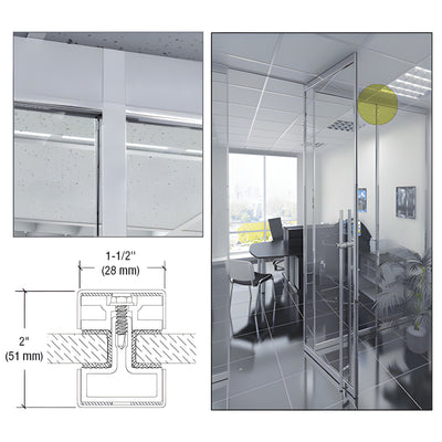 CRL-U.S. Aluminum Narrow Vertical Door Mullion Satin Anodized 120in