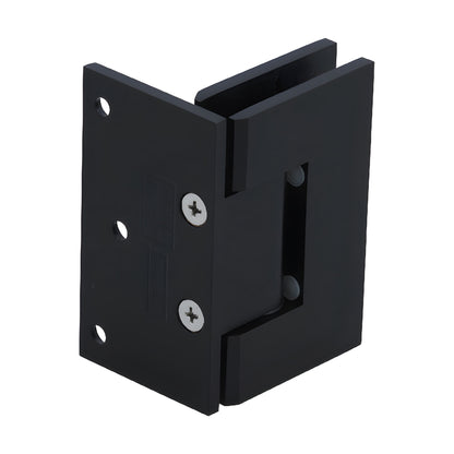 GEN0440RB oil-rubbed bronze Geneva wall-mount shower door hinge for 8-12mm glass, solid brass, self-centering.