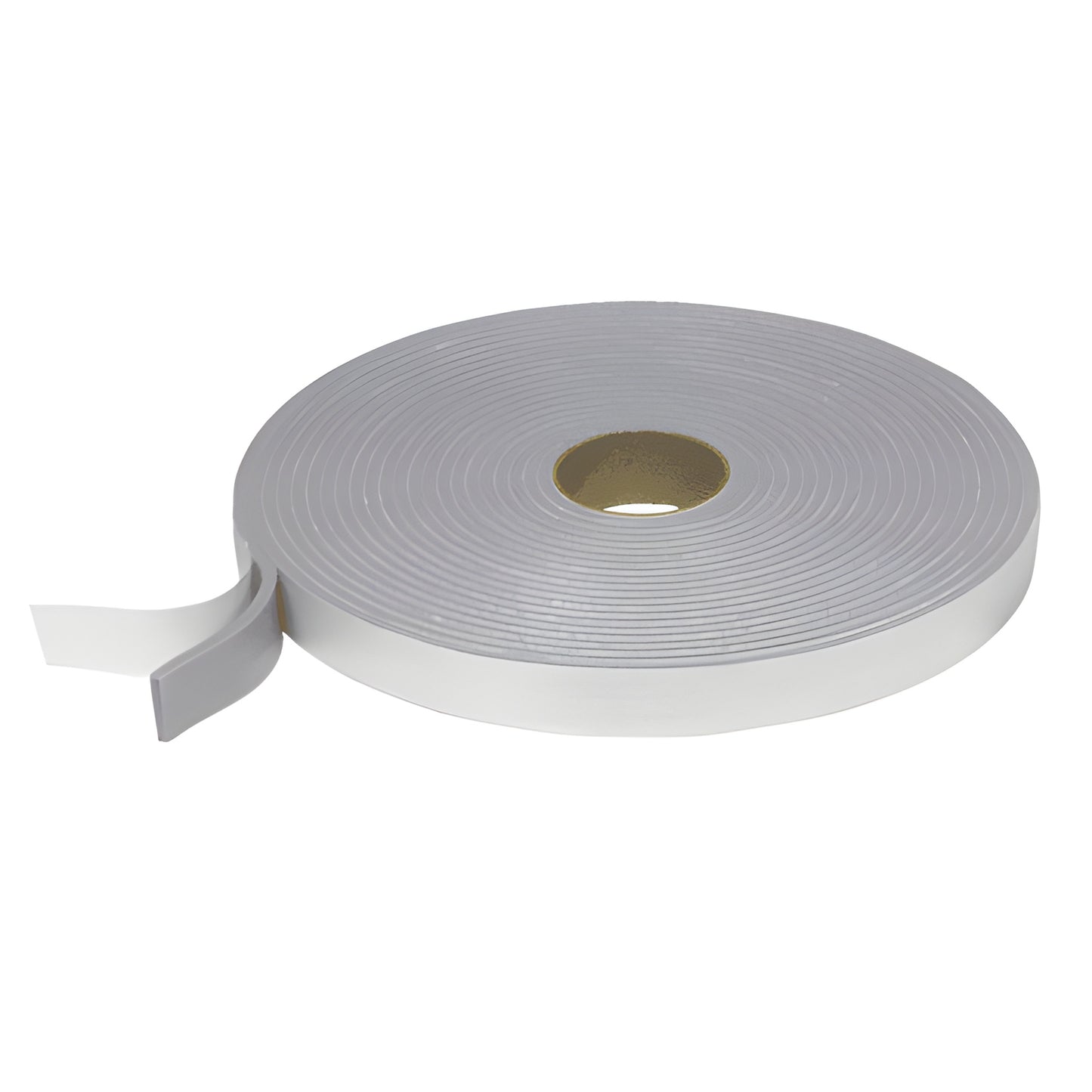 Norseal closed-cell acoustical foam tape roll, white adhesive-backed gasket, 1/2" wide x 1/4" thick x 50 ft.