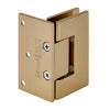 Gold-plated brass adjustable Geneva shower hinge (GEN344GP) for 8-12 mm tempered glass.