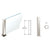 CRL Polished Stainless Steel 12in 1.5in Square PP43 Counter End Post