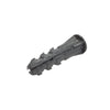 Gray plastic screw anchor (SKU P1329C), ribbed shoulder style for concrete/brick/drywall, fits 3/16" drill hole.