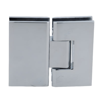 CRL Vienna V1E580CH polished chrome square brass glass-to-glass shower hinge, fits 10-12mm tempered glass