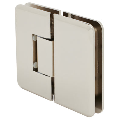 CRL Plymouth 180° Polished Nickel Glass-to-Glass Shower Hinge