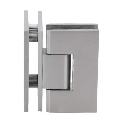 CRL Vienna 092 Brushed Nickel Glass-to-Glass Hinge, 90° for seamless shower installation