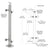 CRL 316 Brushed Stainless Steel P1 180° Center-Post Railing Kit