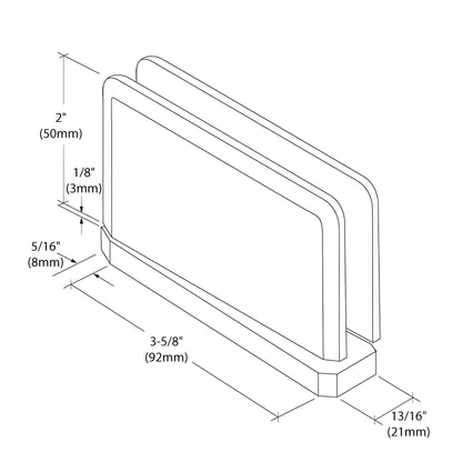 Oil-rubbed bronze frameless shower hinge, brass Number Two pivot for 8-10mm tempered glass, 5 pre-set
