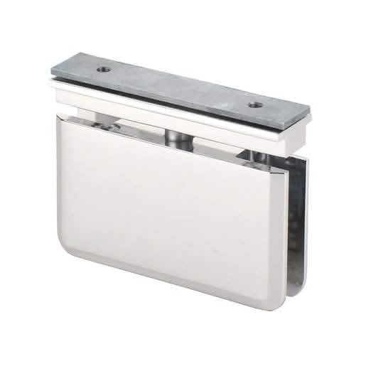 CRL Polished Nickel Prima 06 Series EZ-Adjust Top Mount Hinge for sleek glass doors.
