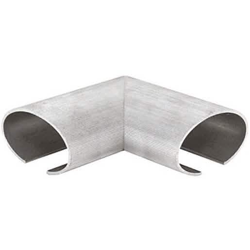 CRL 90º Corner Internal Splice for 4" Oval Cap Rail - Durable, Sleek, Easy Installation