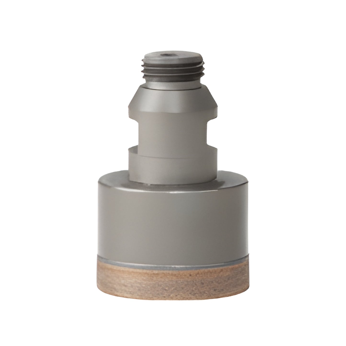 PDT2 Belgian-thread metal-bond diamond drill bit, 2 in diameter, 3/8 in cutting depth, gray finish